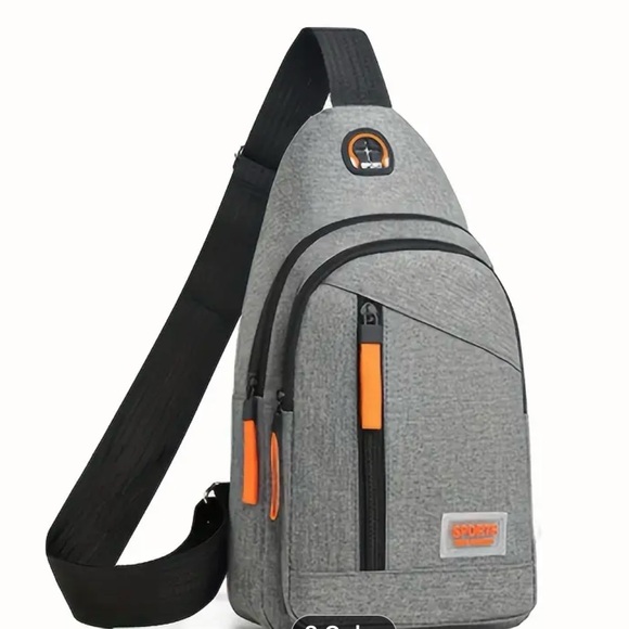 Other - Durable Nylon Crossbody Chest Bag with Adjustable Strap, Lightweight Zip Closure